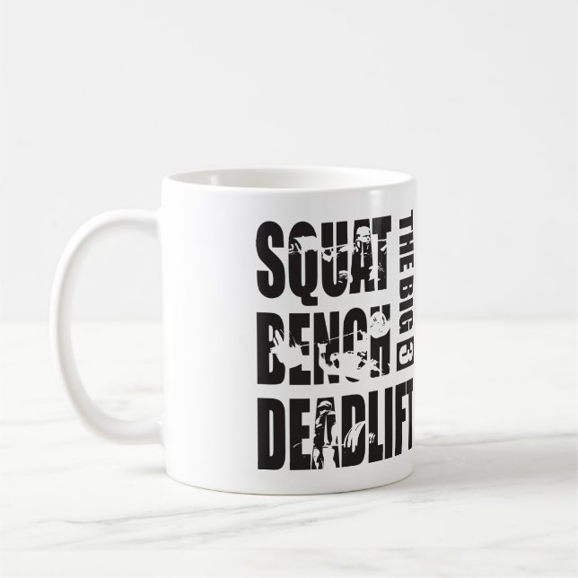 Powerlifting - Squat, Bench, Deadlift Coffee Mug (Left)