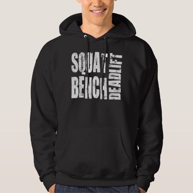 Powerlifting - Squat, Bench, Deadlift Hoodie (Front)