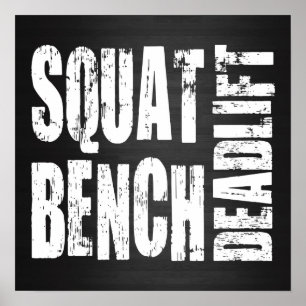 Powerlifting - Squat, Bench, Deadlift Poster