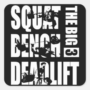 Powerlifting - Squat, Bench, Deadlift Square Sticker