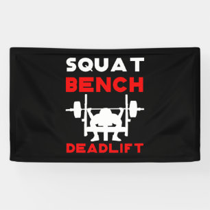 Powerlifting  Squat Bench Deadlift Weightlifting Banner