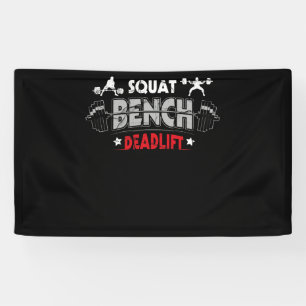Powerlifting Squat Bench Deadlift Weightlifting Banner