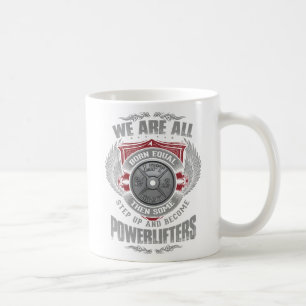 Powerlifting - STEP UP - Barbell Plate - Gym Coffee Mug