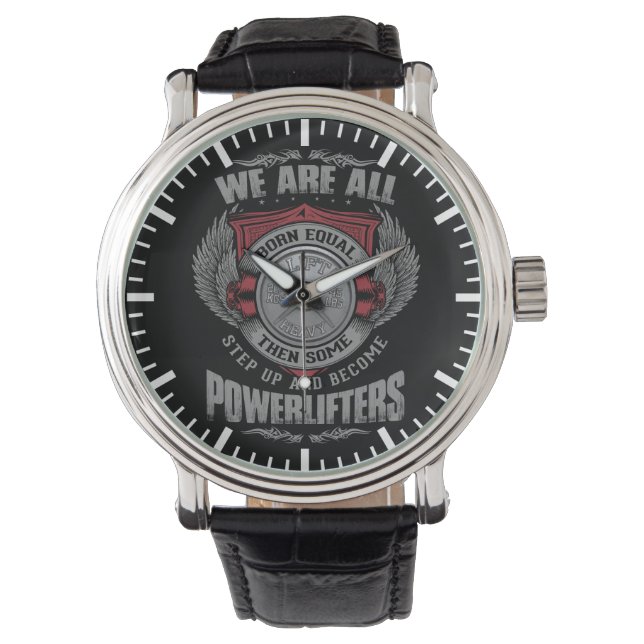 Powerlifting - STEP UP - Barbell Plate - Gym Watch (Front)