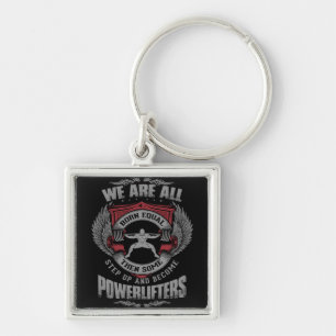 Powerlifting - STEP UP - Gym Workout Motivational Key Ring
