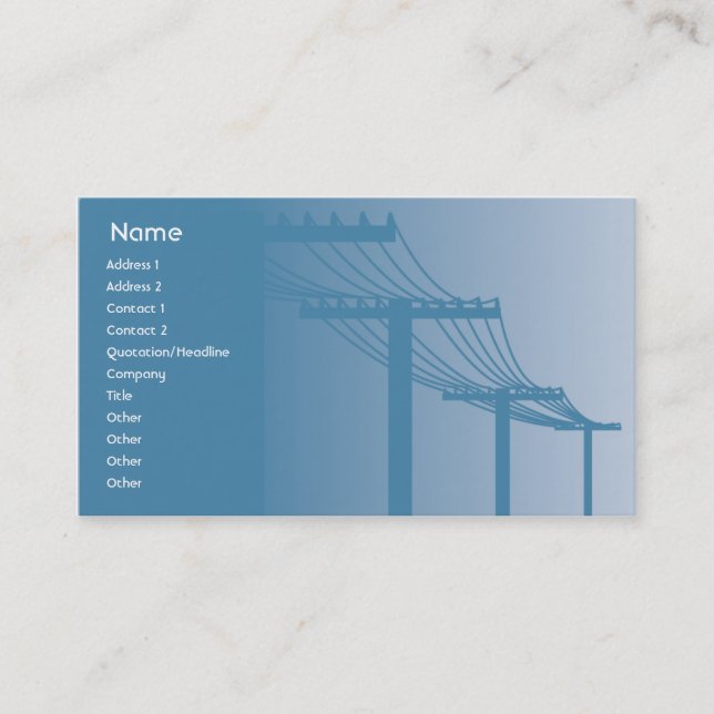 Powerlines - Business Card (Front)