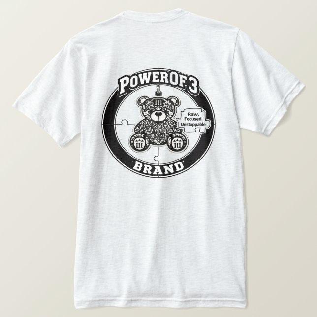 PowerOf3Brand Signature Crest Tee (Design Back)
