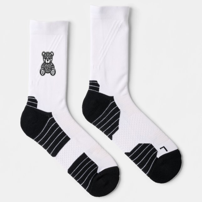PowerOf3Brand Teddy Crest Athletic Crew Socks (Right)