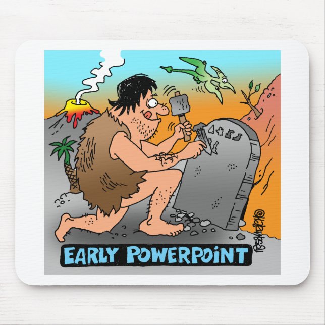 PowerPoint Cartoon Giftware Mouse Mat (Front)