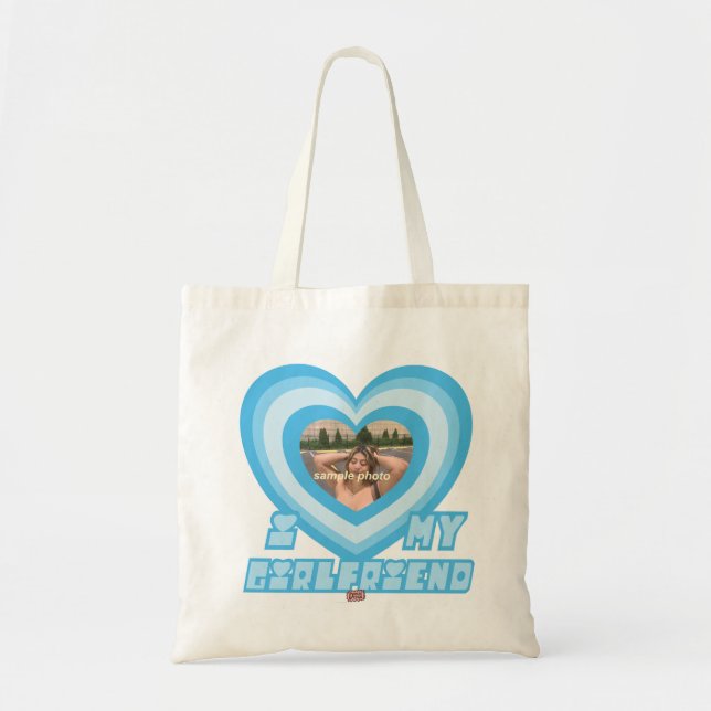 PowerPuff Dingus Blue Heart - GIRLFRIEND Tote Bag (Front)