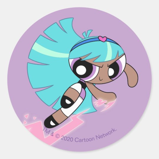 powerpuff girls bliss classic round sticker zazzlecouk
