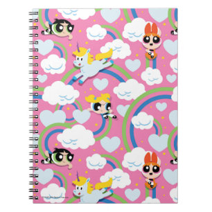 Powerpuff Girls & Donny Rainbow Pattern Notebook