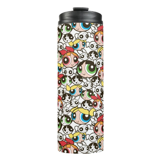 Powerpuff Girls Face Pattern Thermal Tumbler (Front)