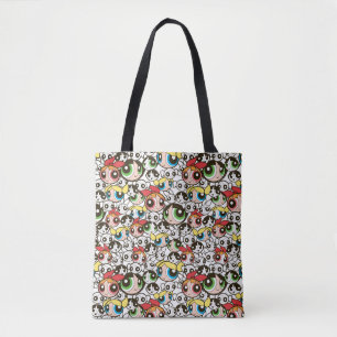 Powerpuff Girls Face Pattern Tote Bag
