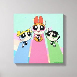 Powerpuff Girls Fly High Canvas Print