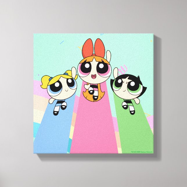 Powerpuff Girls Fly High Canvas Print (Front)