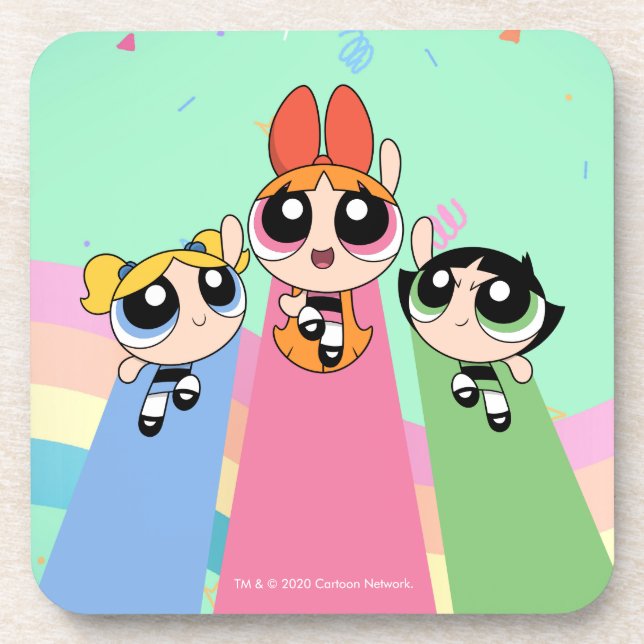 Powerpuff Girls Fly High Coaster (Front)
