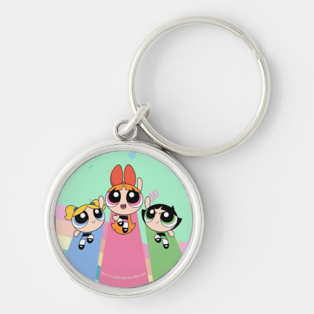 Powerpuff Girls Fly High Key Ring (Front)