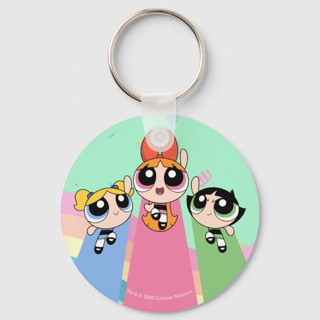 Powerpuff Girls Fly High Key Ring (Front)