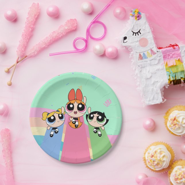 Powerpuff Girls Fly High Paper Plate (Party)