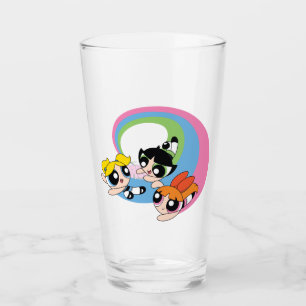 Powerpuff Girls Fly Through The Sky Glass