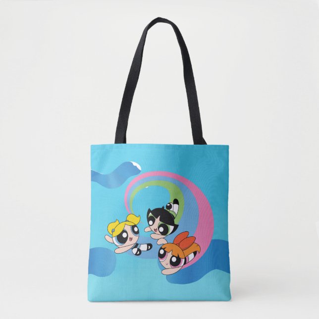 Powerpuff Girls Fly Through The Sky Tote Bag (Front)