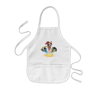 Powerpuff Girls Launch Into The Air Kids Apron