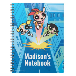 Powerpuff Girls Launch Into The Air Notebook