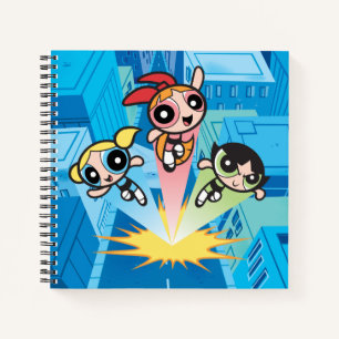 Powerpuff Girls Launch Into The Air Notebook