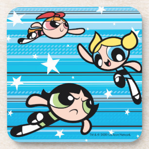 Powerpuff Girls Star Pattern Coaster