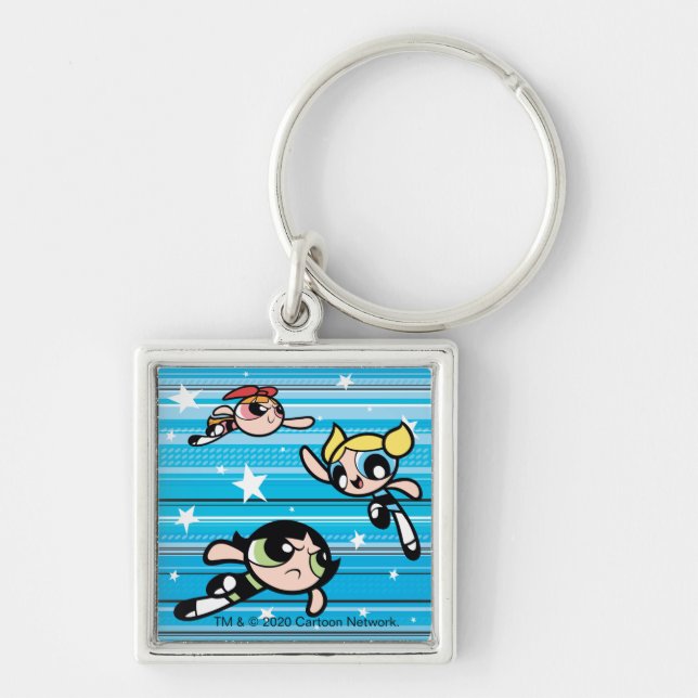 Powerpuff Girls Star Pattern Key Ring (Front)