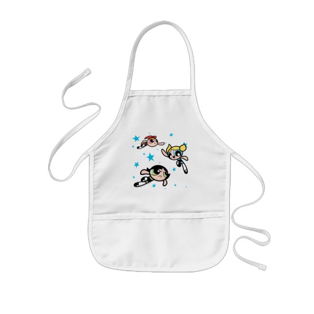 Powerpuff Girls Star Pattern Kids Apron (Front)