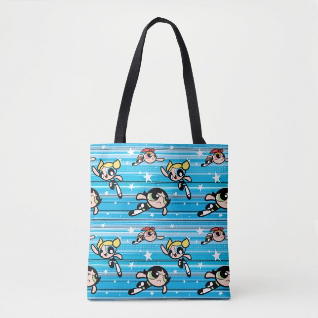 Powerpuff Girls Star Pattern Tote Bag (Front)