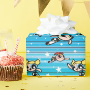 Powerpuff Girls Star Pattern Wrapping Paper