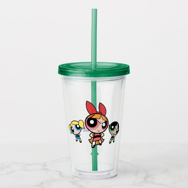 Powerpuff Girls Super Fierce Acrylic Tumbler (Front)