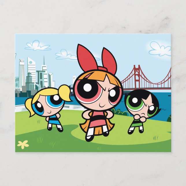Powerpuff Girls Super Fierce Invitation Postcard (Front)