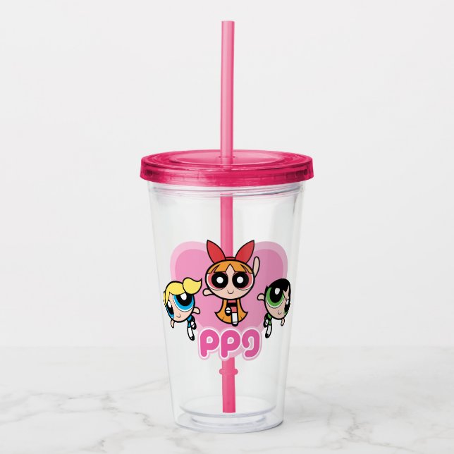 Powerpuff Girls Team Awesome Acrylic Tumbler (Front)