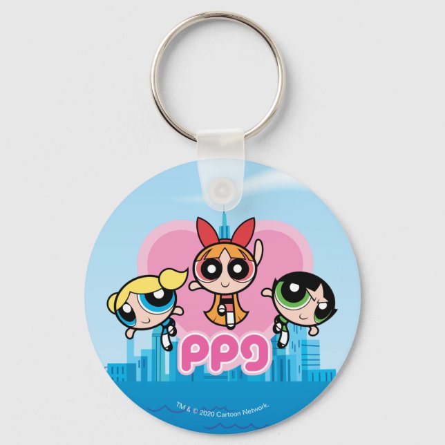 Powerpuff Girls Team Awesome Key Ring (Front)