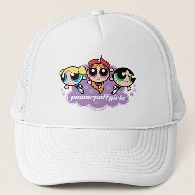 Powerpuff Girls Team Logo Trucker Hat (Front)