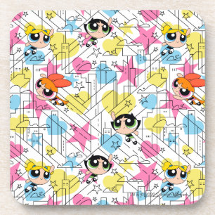 Powerpuff Girls Townsville Pattern Coaster