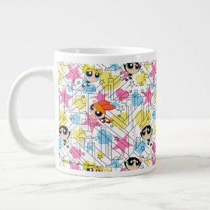 Powerpuff Girls Townsville Pattern Large Coffee Mug