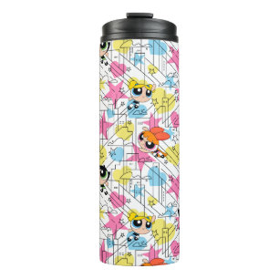Powerpuff Girls Townsville Pattern Thermal Tumbler