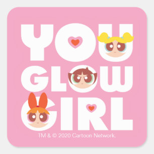Powerpuff Girls: You Glow Girl Square Sticker