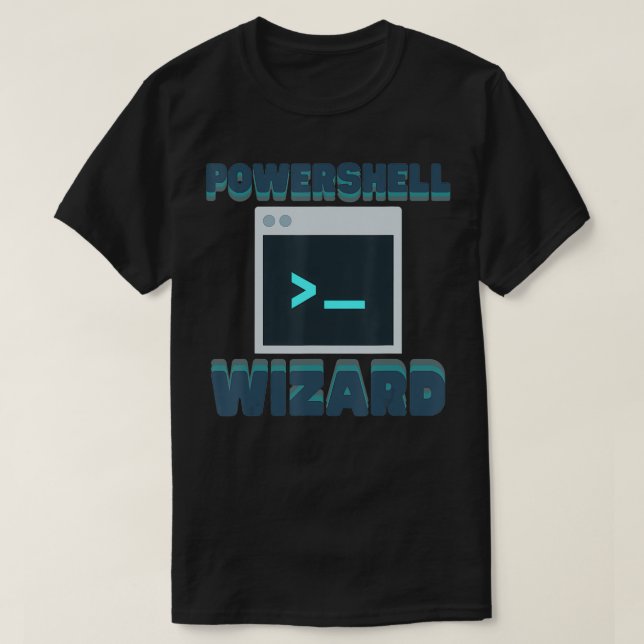 Powershell Wizard  T-Shirt (Design Front)