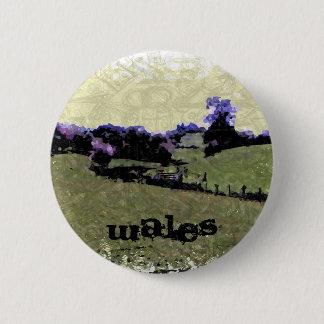 Powys Doodle 6 Cm Round Badge