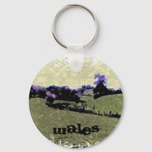 Powys Doodle Key Ring