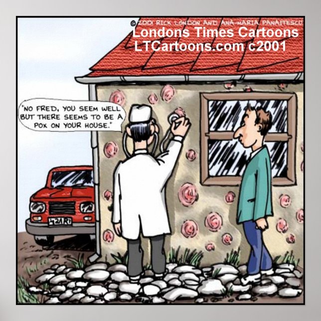 Pox On Your House Funny Poster (Front)