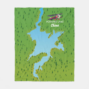 Poyang Lake Fleece Blanket
