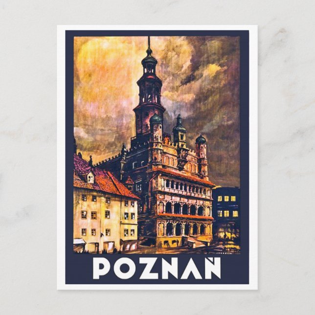 Poznan city centre postcard (Front)