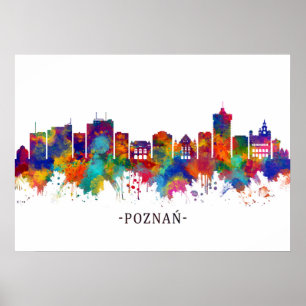 Poznan Poland Skyline Poster